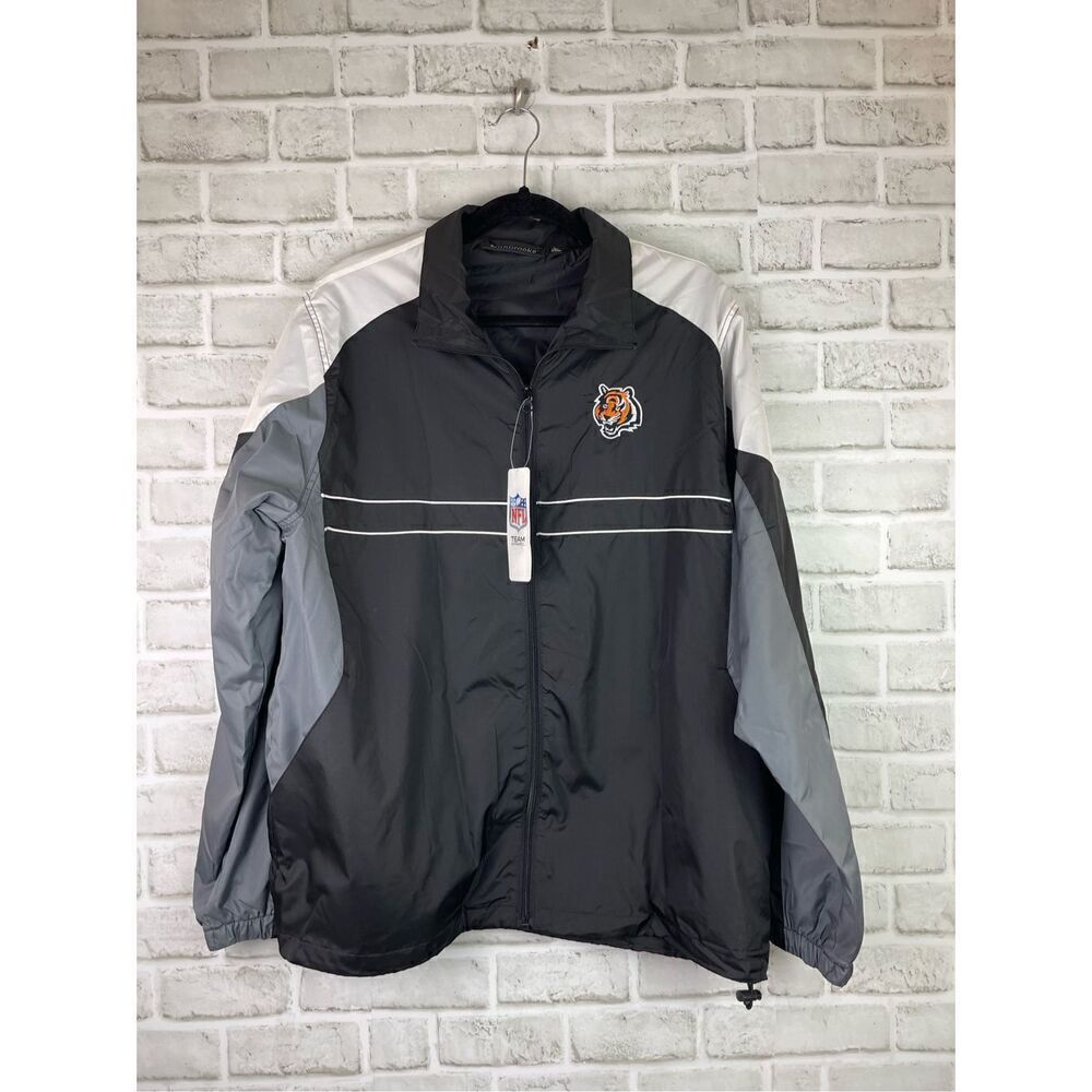Dunbrooke Vintage Bengals Sports Illustrated Front Zip Windbreaker NFL Sz L